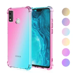 for Honor 9X Pro Lite 9S 9C 9A Clear Case Cute Gradient Slim Anti Scratch Flexible TPU Shockproof Cover