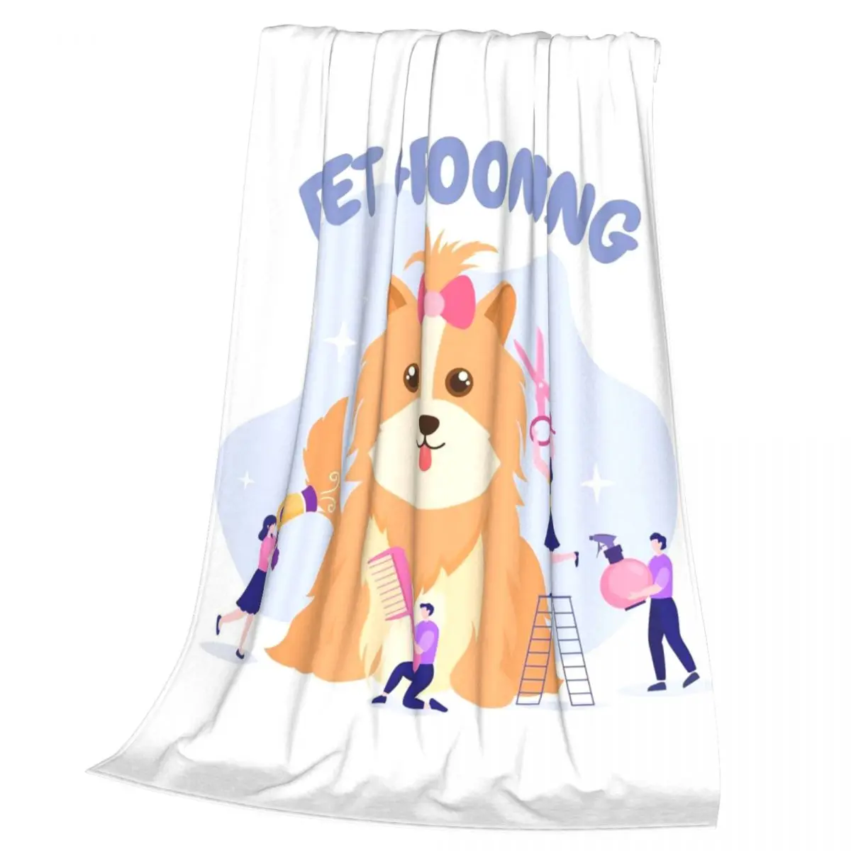 Pet Grooming For Dogs And Cats Blanket Soft Warm Flannel Throw Blanket Plush for Bed Living room Picnic Travel Home Sofa