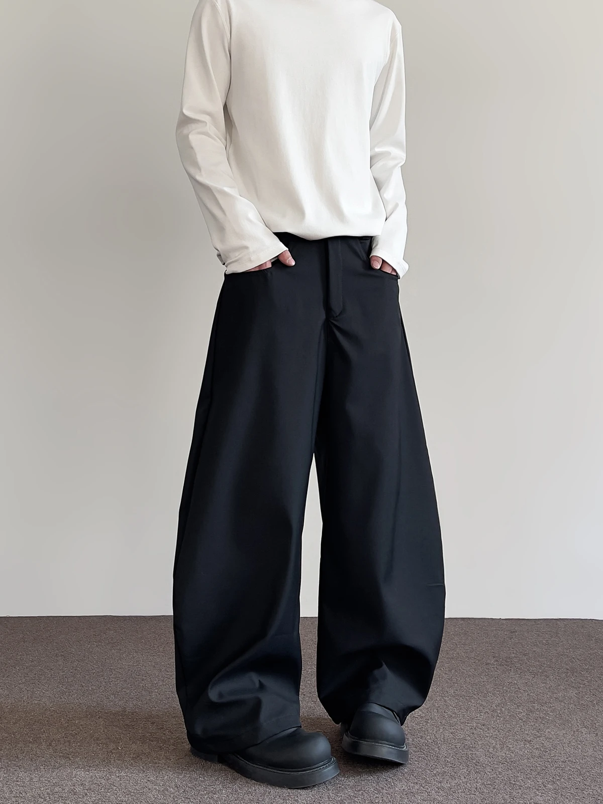 

Брюки PUEE American High Street Cleanfit Deconstructed Silhouette Bla, свободные прямые повседневные брюки, модные, молодежные, универсальные, трендовые.