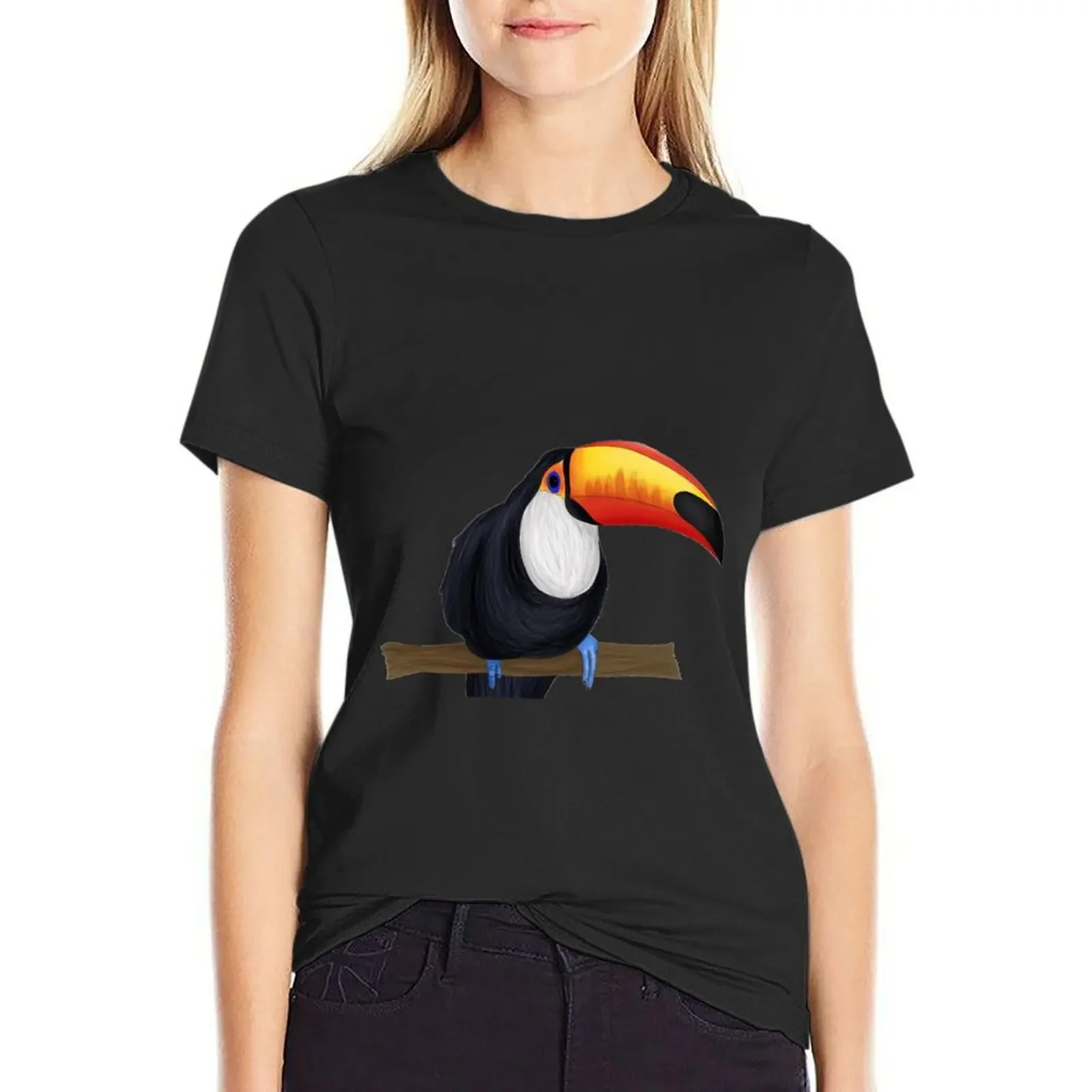

Toucan T-Shirt animal print shirt for girls Blouse sports fans sweat tops for Women