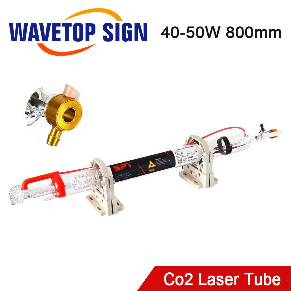 WaveTopSign Co2 Glass 40w Laser Tube 800mm Glass Laser Lamp for CO2 Laser Engraving Cutting Machine