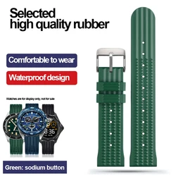 Tropical Rubber Strap for Oris Seiko SRP777J1 Citizen Watch Band 20mm 22mm Silicone Tropic Strap Smart Watch Strap