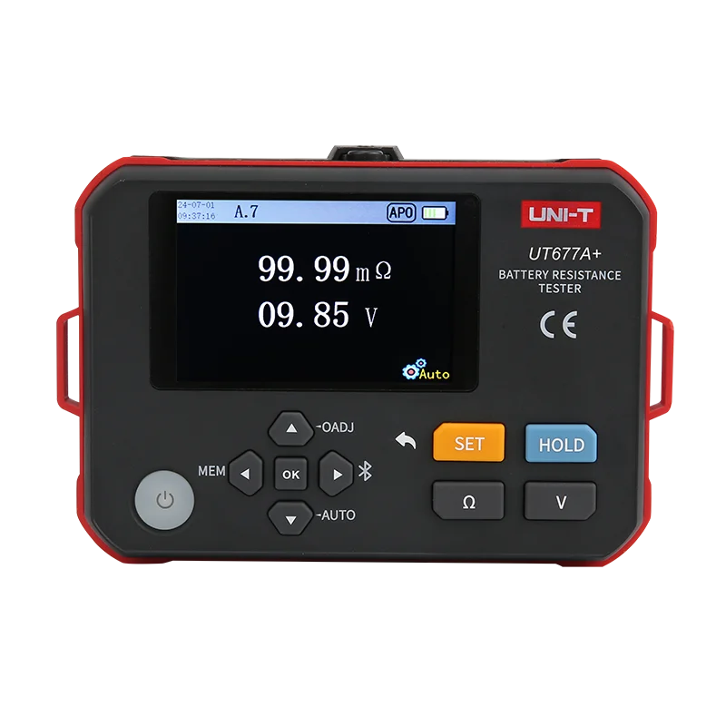 UNI-T UT677A+ Automotive Battery Tester Charging Battery Internal Resistance Tester Health Testing of Household Lithium Batterie