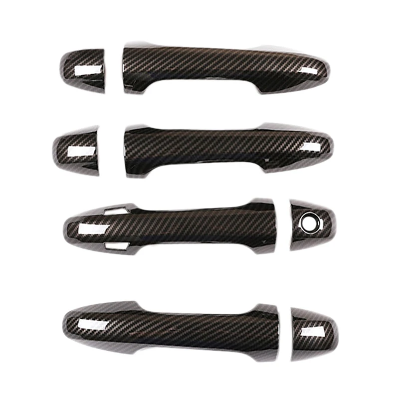 

8Pcs Door Handle Carbon Fiber Pattern Car Exterior Comfort Access Door Handle For 2015-2020 Toyota Tacoma