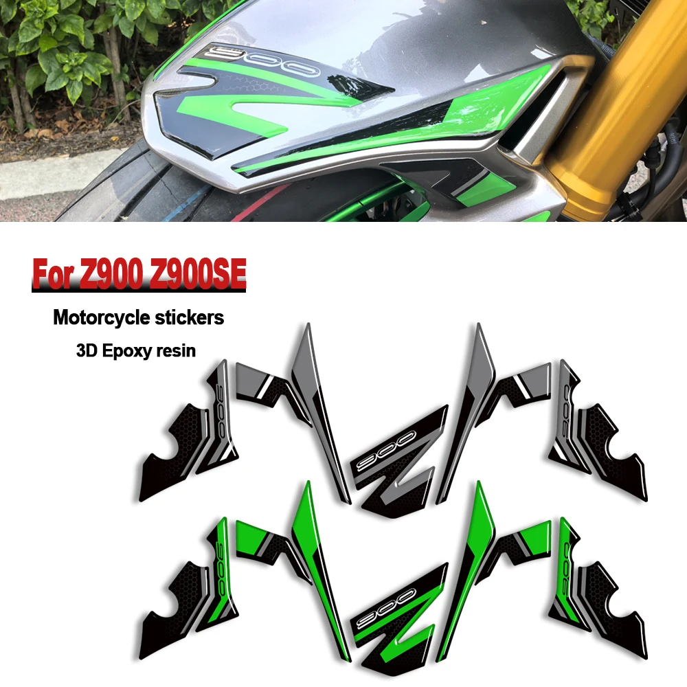For Z900 Z 900 SE 2025 Motorcycle Windshield Windscreen Tank pad Grips Gas Fuel Oil kit Knee 3D stickers decals Fender