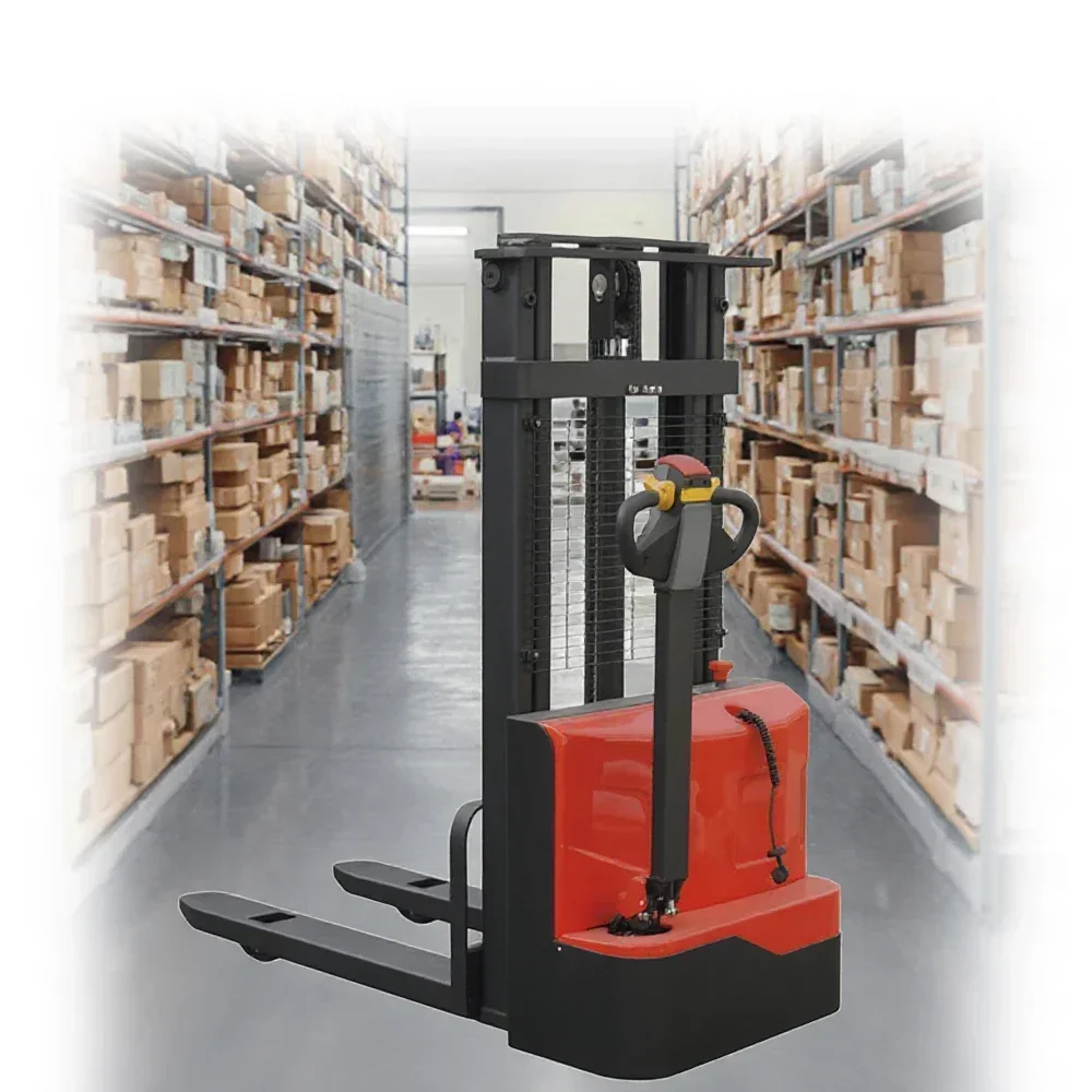 

Electric Reach Truck 1.5ton Lithium Battery Stand Type Stacker 1500 Kg Electric Reach Stacker