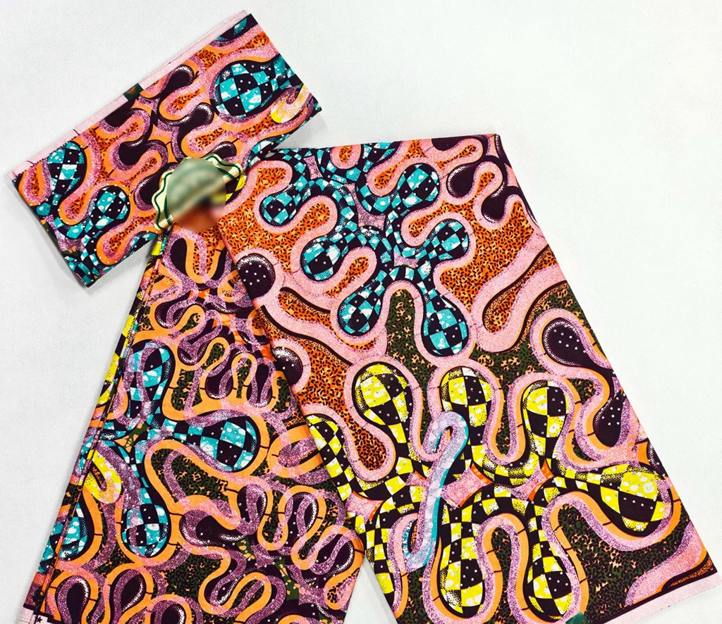 Nigerian Veritable Dutch Wax High Quality Ankara Fabrics African Real Wax With Stones 6 Yards Nigerian Sewing Women Dress