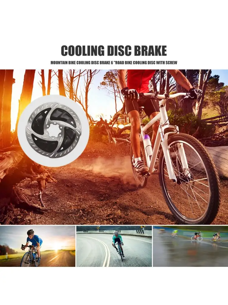 AliExpress APWIKOGER Bike Disc Brake Rotors 6 Inch Bicycle Radiator Mountain Bike Cooling Fins Disc Brake Pads with Bolts for MTB Road Bicycle