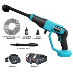 Cordless Pressure Washer Portable Power Washer Handheld High-Pressure Car Washer Gun for Home for Makita 18v Battery