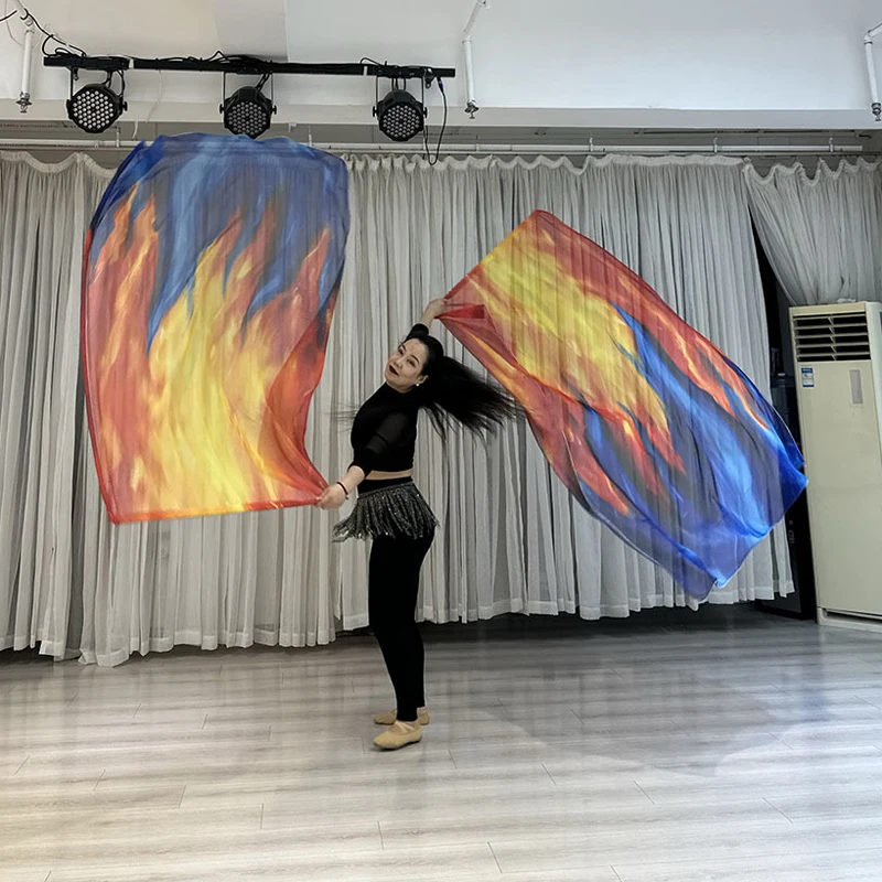 160 * 110 cm Rekwizyty sceniczne Flaga Taniec brzucha Jedwabne welony Jedwabne skrzydło Flaga chwały Flaga wiary Flaga welonu z kijami