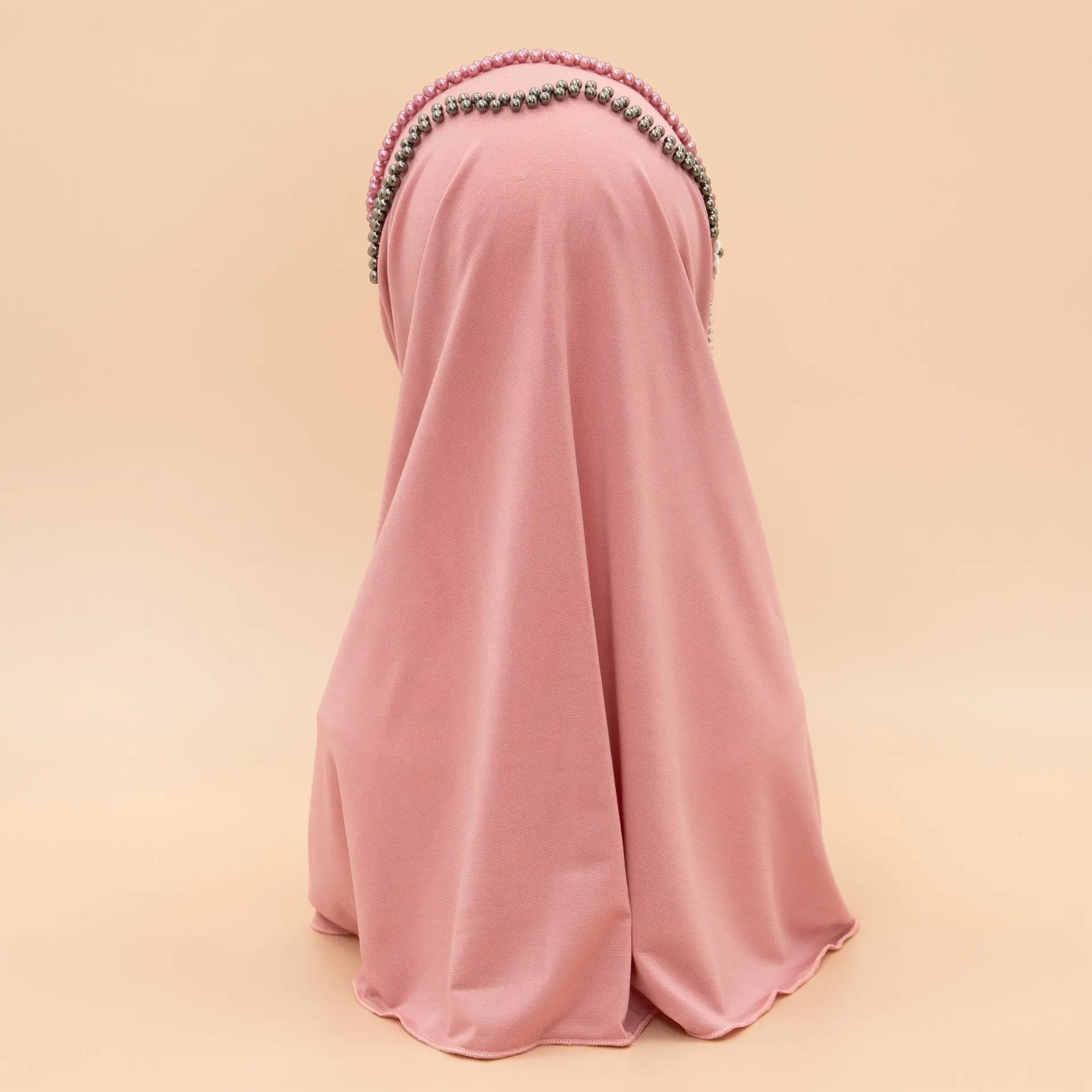 Malesia Sciarpa istantanea Hijab per donna Diamanti Perla One Piece Amira Mulismo Foulard Avvolge Fascia Turbante Scialli Medio Oriente