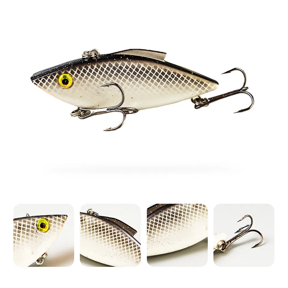 SKYBAITS 크랭크 베이트 낚시 지그 진동 싱킹 VIB 미끼, 파이크 낚시 인공 스푼 딸랑이, 11.4g/18.6g, 1 개