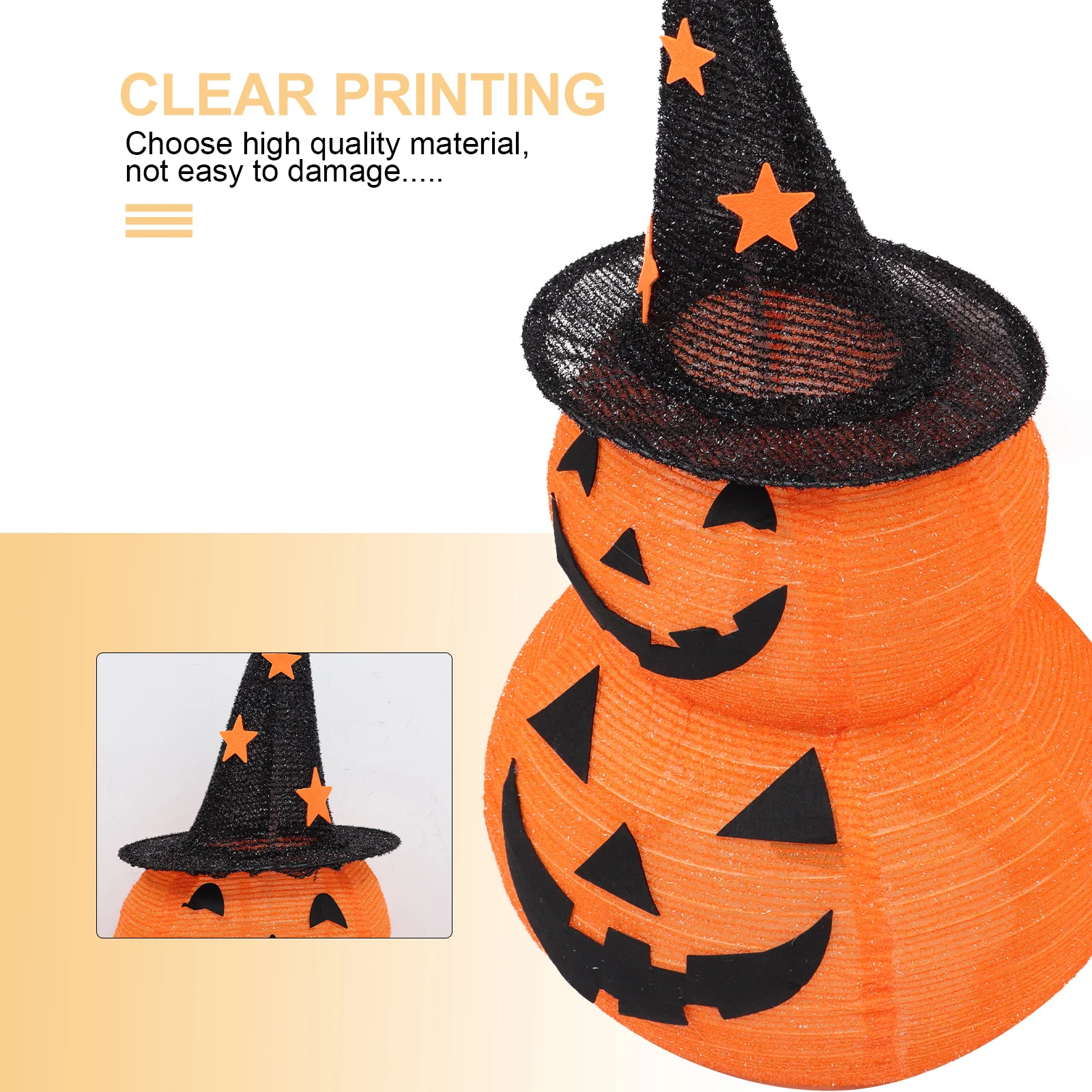 

1Pcs Creative Cloth Lantern Halloween Party Decor Foldable Pumpkin Light Adorn Cloth Lantern Halloween Light Adorn