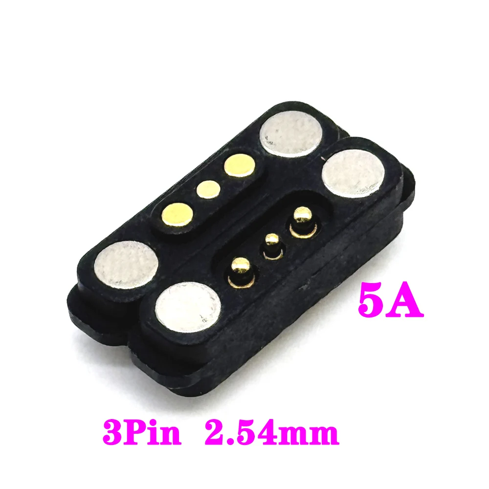 5A 4P wasserdichter DC magnetischer Pogo-Pin-Stecker 36V Pogopin männlich weiblich mit Ohren federbelastete DC-Steckdose