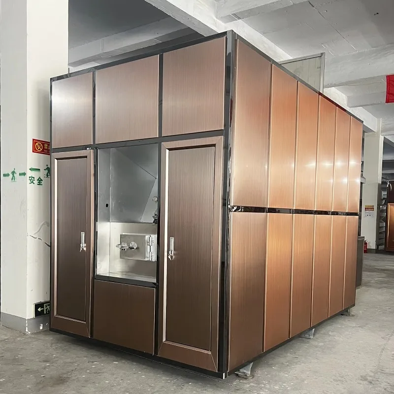 Customized Smokeless Human Corpse Incinerator All-in-one Stainless Steel Mobile Human Cremation Machine Gas Cremation Machine
