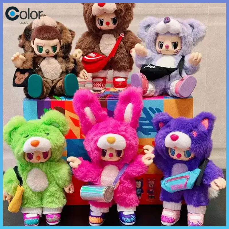 

Chao Sweet Rebel Bear Satchel Little Bear Series Blind Box Articulation Mobility Vinyl Plush Doll Popular Pendant Halloween Gift