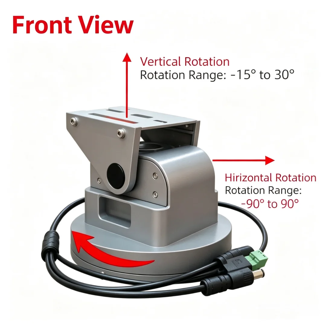 RS485 Control Small Dual‑Axis Electric Pan‑Tilt Bracket PTZ Equipment for Orchard Farm Airport Fishpond Farmland Laser Bird Repe