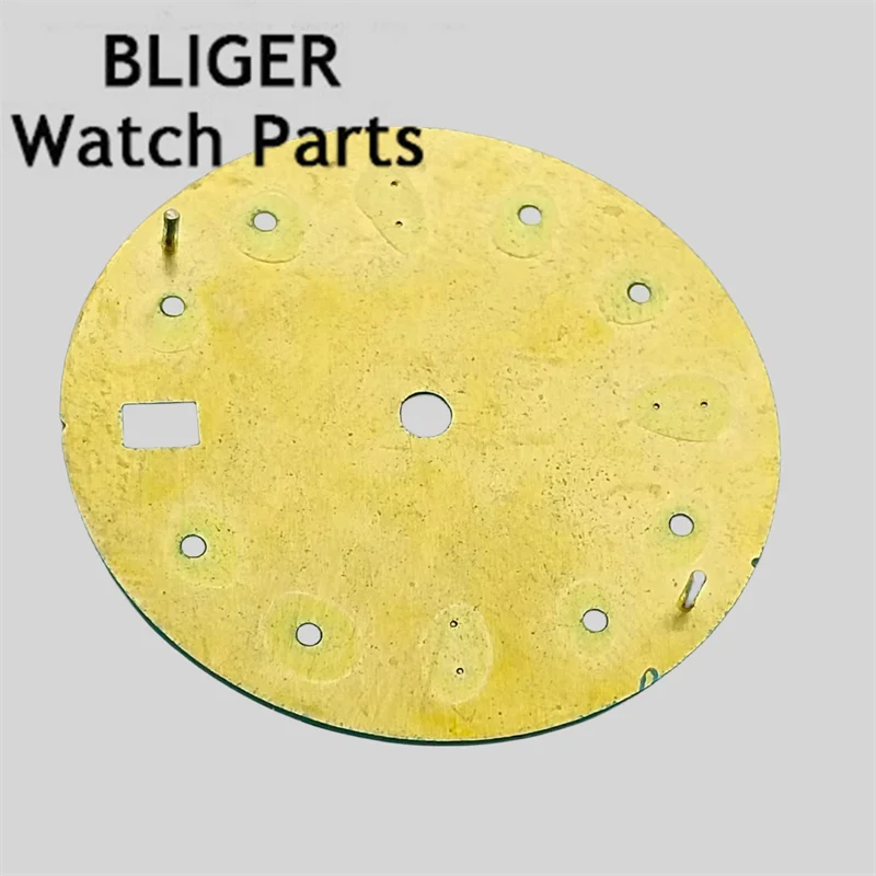 BLIGER 29mm esfera de reloj azul Esfera luminosa verde Retrofitting movimiento NH35