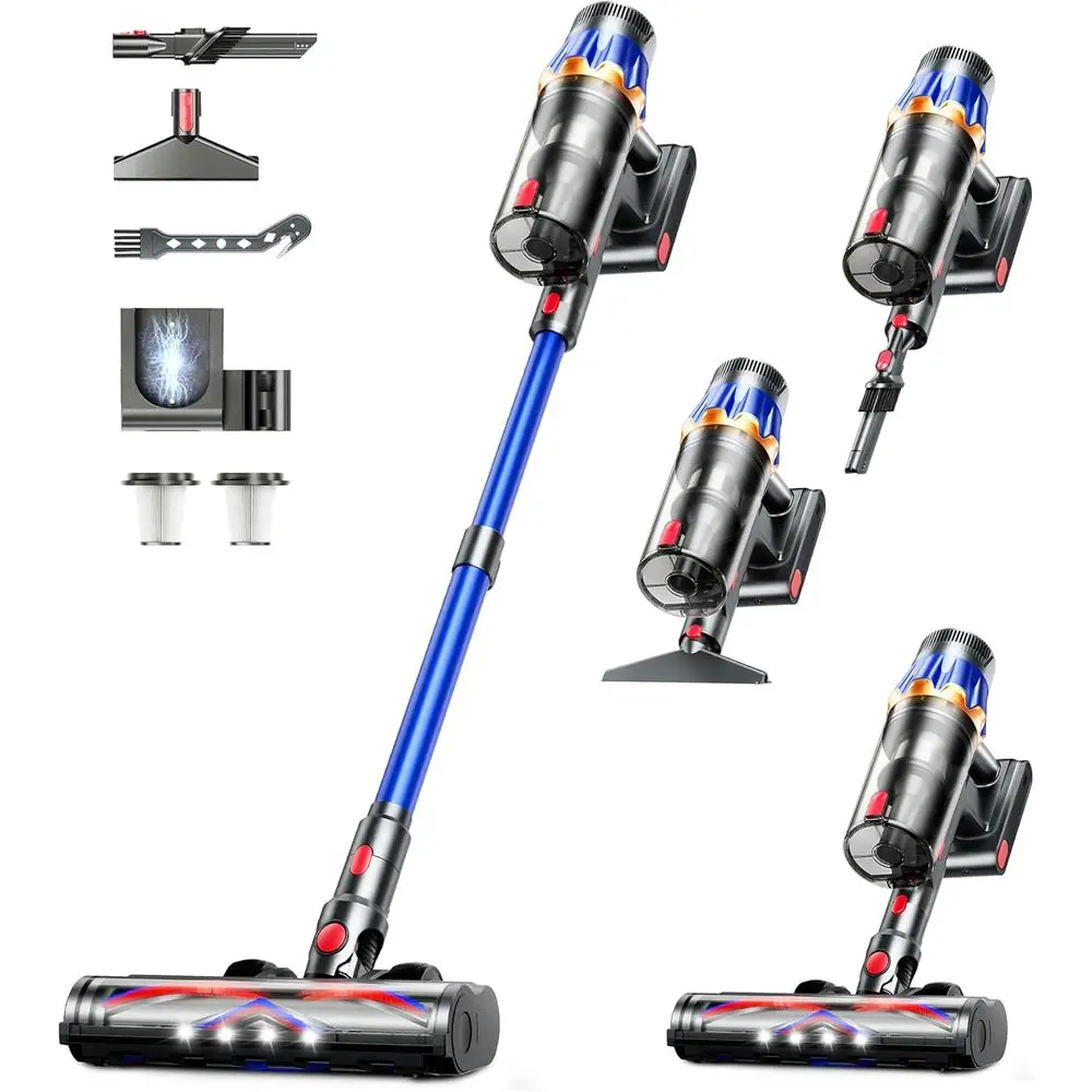 

Upgraded 50KPA 600W 70 Mins Stick Vacuum with Self-Standing, Touch Sensor, Rechargeable, Lightweight, Anti-Wireless Vacuum for H