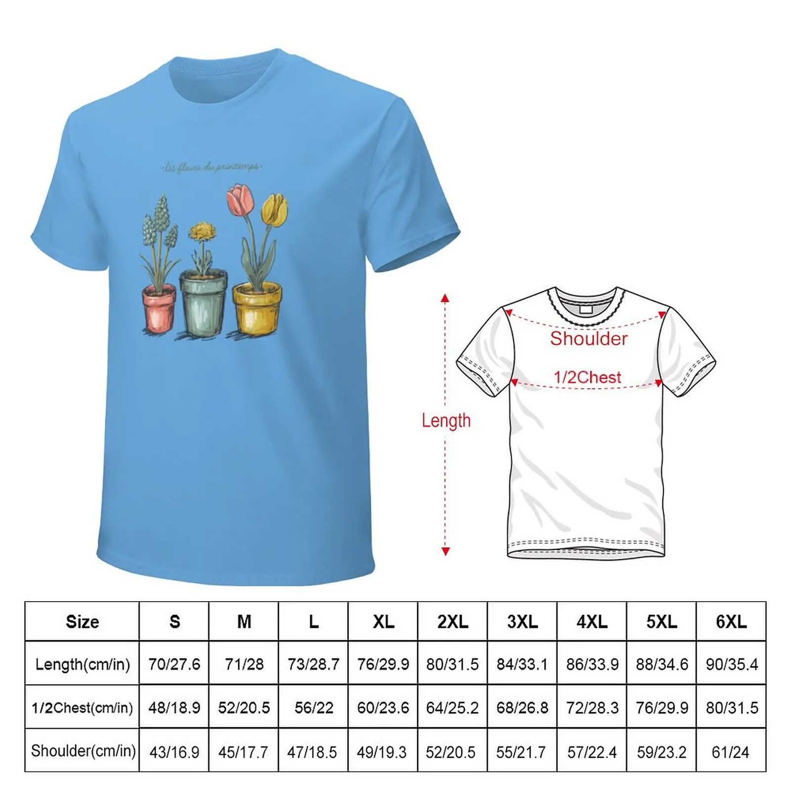 Spring Flowers in Pots T-Shirt shirts graphic tees for a boy tshirts for men