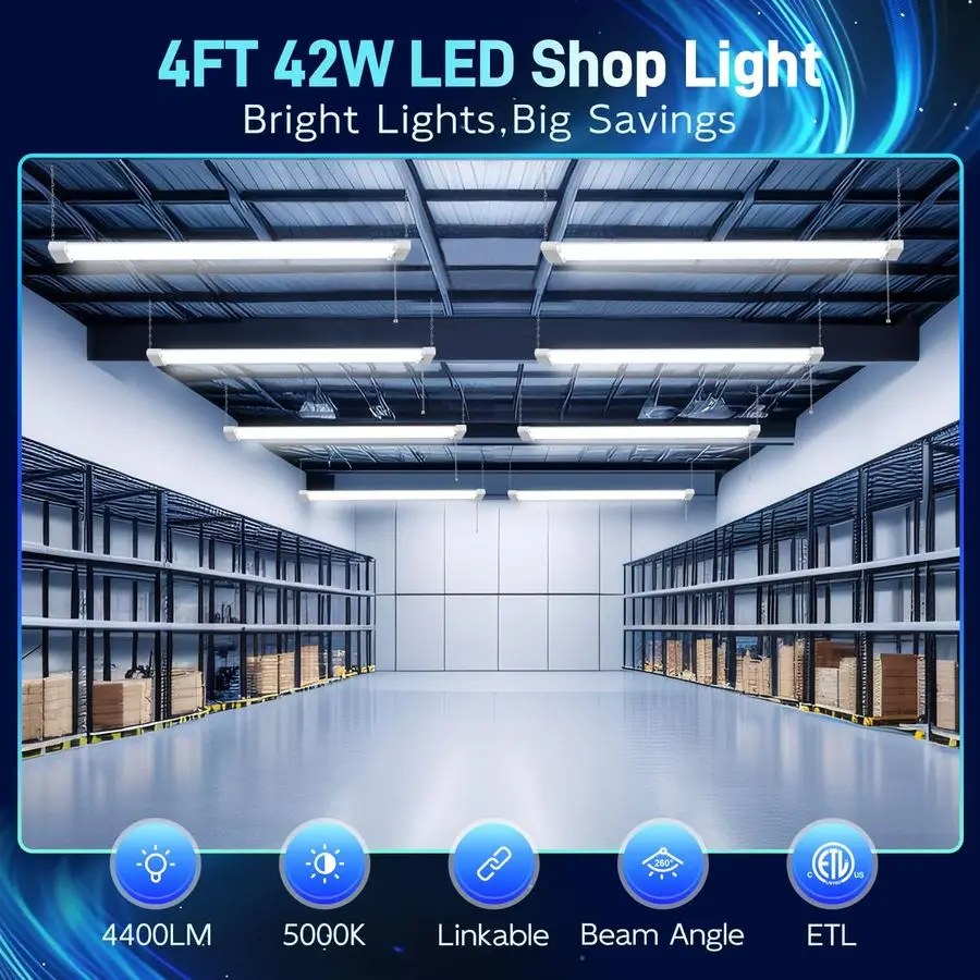 4 Pack 4FT Led Shop…