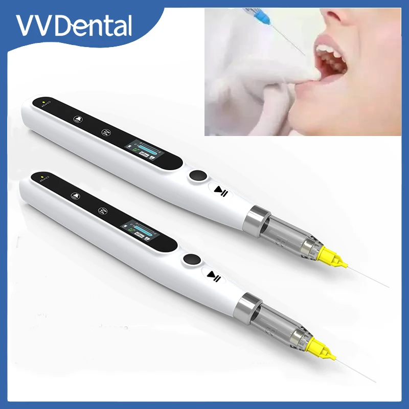 Dental Oral Anesthesia Injector Painless Electric Wireless Local Anesthesia Pen Operable LCD Display Chargeable & Suction Back