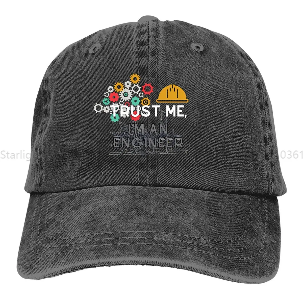 

Washed Men's Baseball Cap Trust Me I'm Trucker Snapback Cowboy Caps Dad Hat Engineer Golf Hats