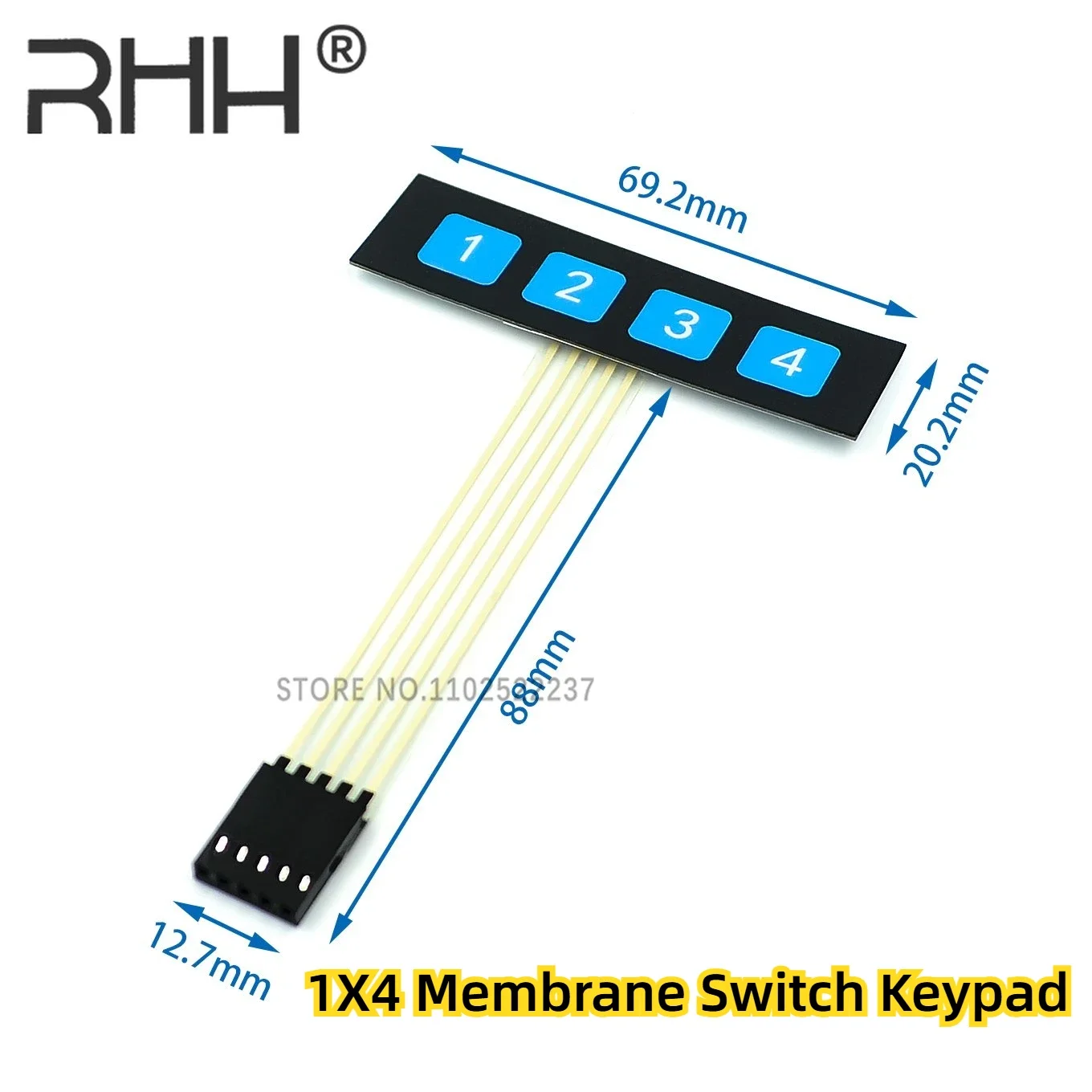 Teclado de interruptor de membrana 1x4 3x4 4x4 4*5, teclado de matriz de teclas 4 12 16 20 para carro inteligente arduino para ESP32