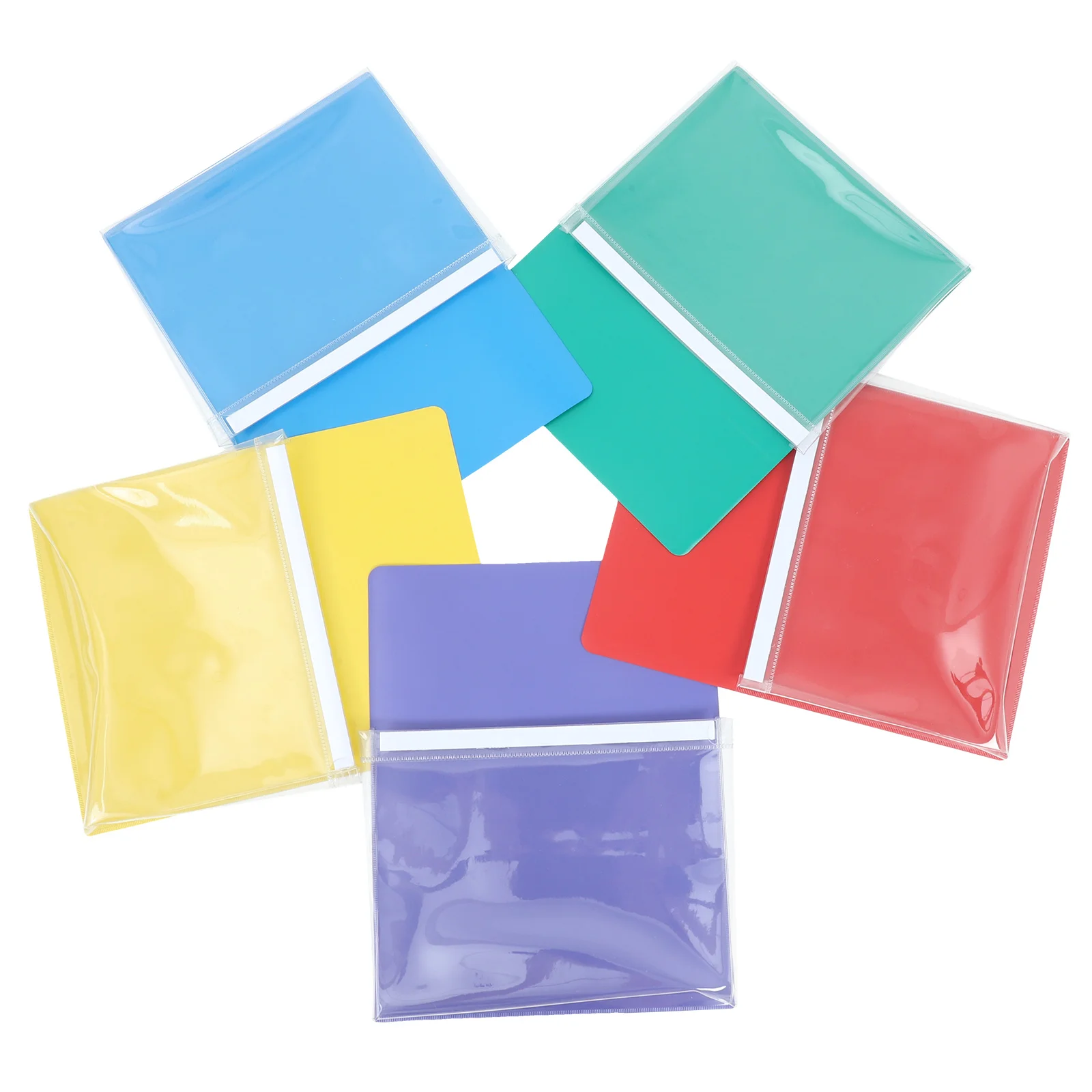 

5pcs Magnetic File Folder Holder Transparent Pvc Waterproof Document Storage For School Office Home Fridge Whiteboard Organizer
