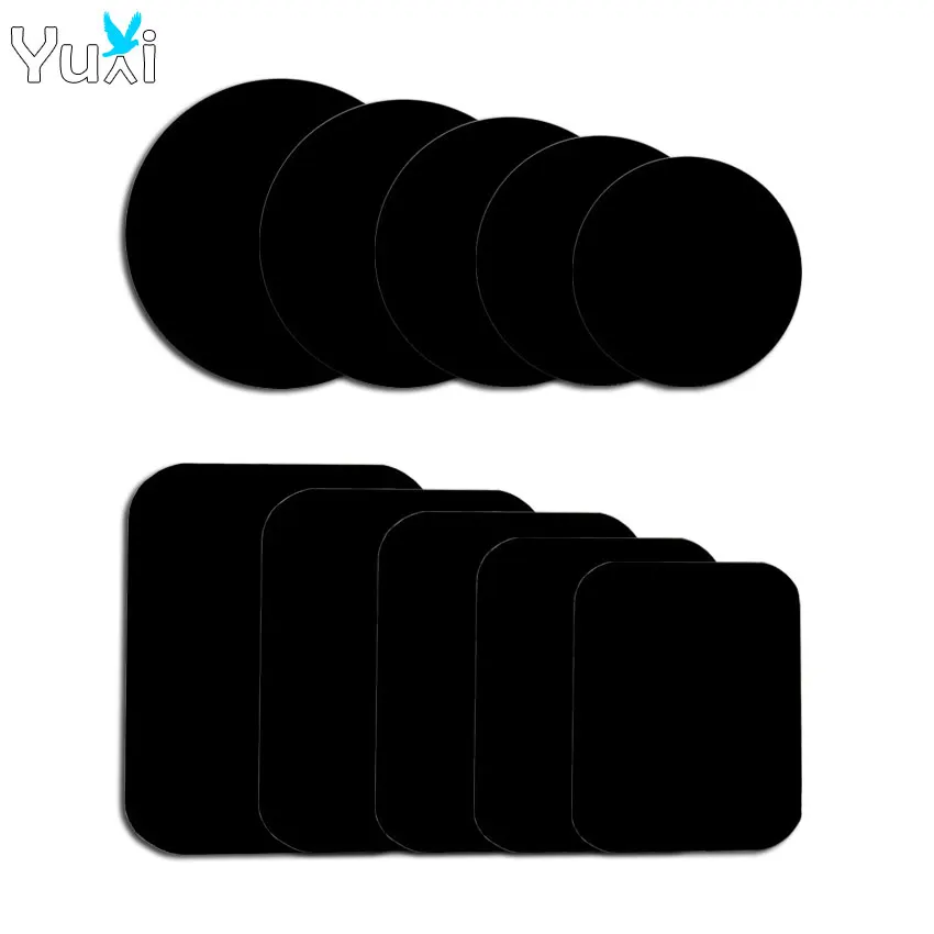 

YuXi 10pcs Magnetic Metal Plate 30/35/40/45/50/60mm For Car Phone Holder Iron Sheet Disk Sticker Mount Mobile Phone Magnet Stand