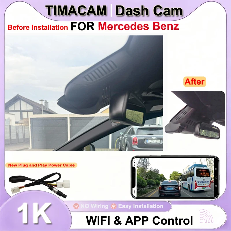 HD 1080P Wifi Dash Cam for Mercedes Benz S Class w222 S320 S350 S450 S500 S65 S63 for Maybach S Class w222 2018 2019 2020 2021