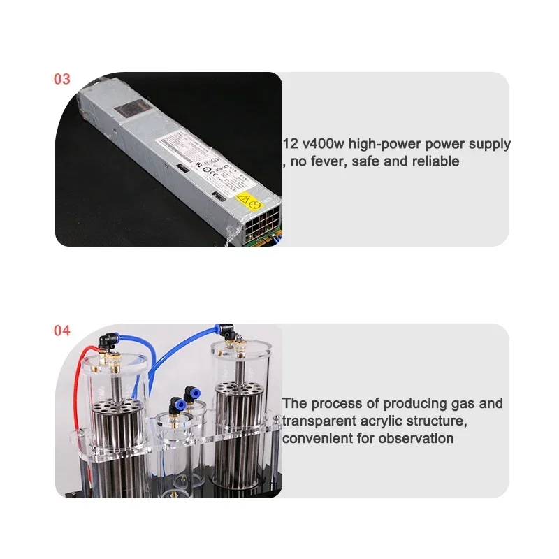 Double Outlet Hydrogen Oxygen Separation Electrolytic Water Device Water Electrolysis Machine Experimental Principle Equipment