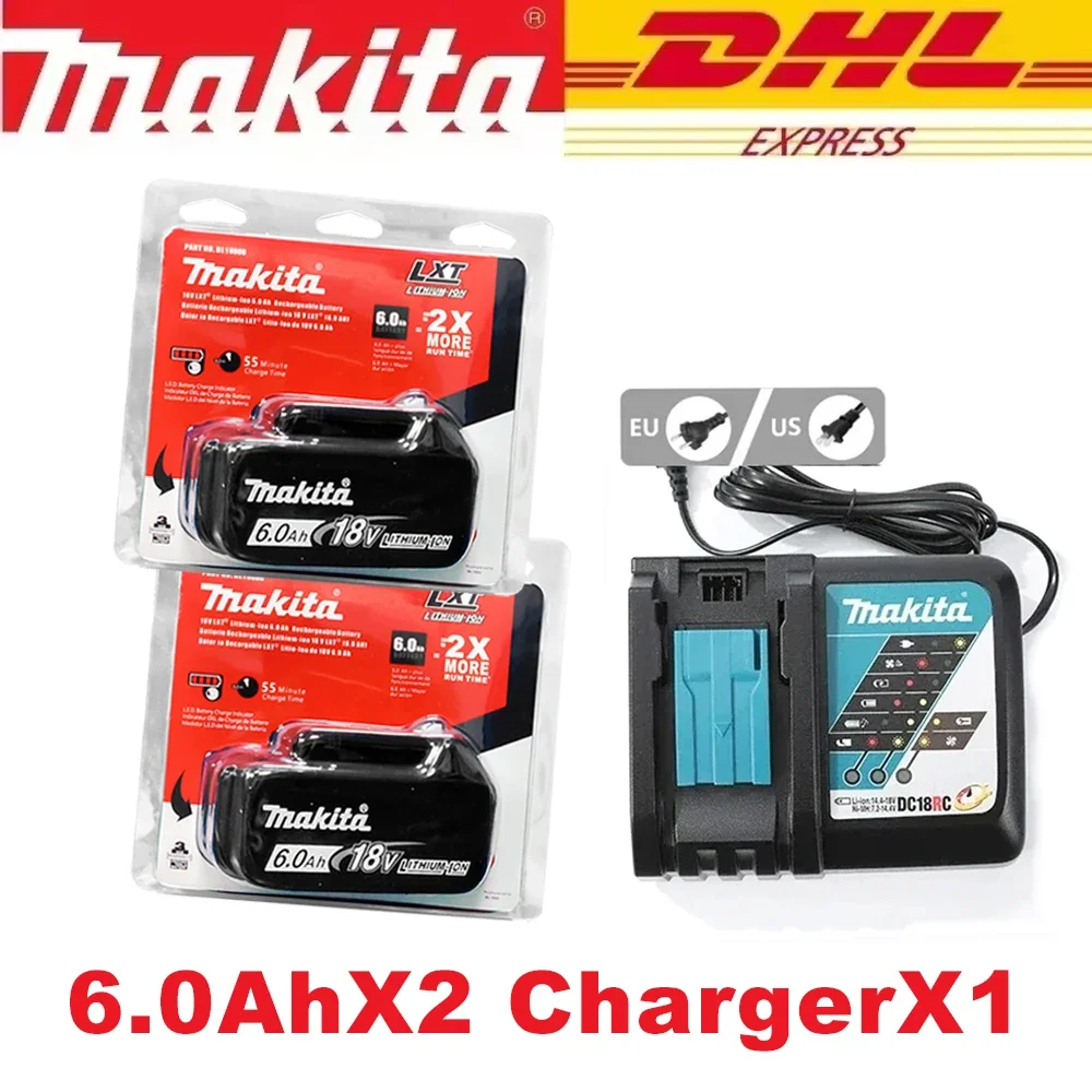 

100% original Makita 6.0Ah 18V Rechargeable Battery for Makita 18V BL1830 BL1830B BL1840 BL1840B BL1850 BL1850B Power Tools
