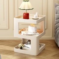 Light Luxury Sofa Table Modern Minimalist Bedside Table Creative Computer Desk Solid Color Shelf Living Room Small Coffee Table