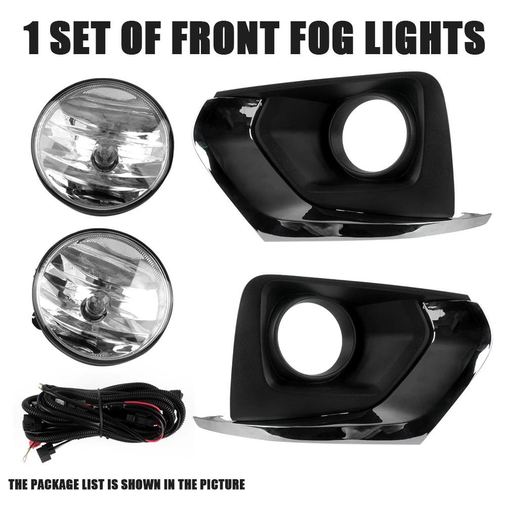 Front Bumper Fog Lamp Upgrade FOR Chevrolet Traverse 2018 2019 2020 2021 Version Additional Foglight Set Switch + Wiring
