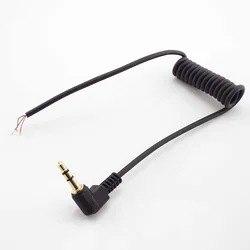 3.5mm Right angle DIY Headphone Audio Cable Line 3 pole Jack Strand Earphone Maintenance Repair Wire Cord 3.5 Male