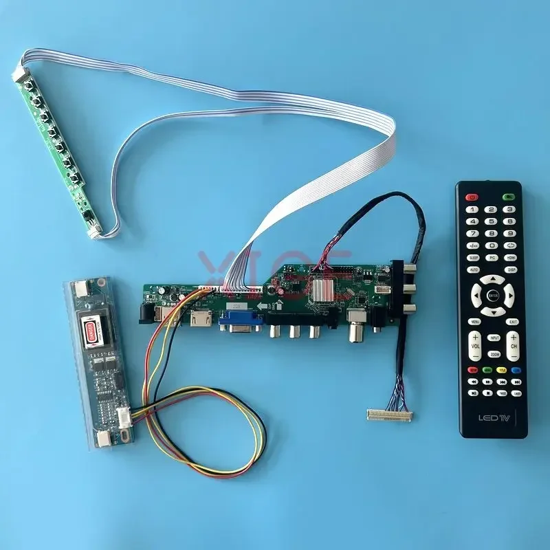 

Driver Board Fit LTN154X5 LTN154X9 LTN154XB 2CCFL 1280*800 DVB Digital Signal USB+HDMI+VGA+AV+IR LCD Display DIY Kit LVDS-30Pin