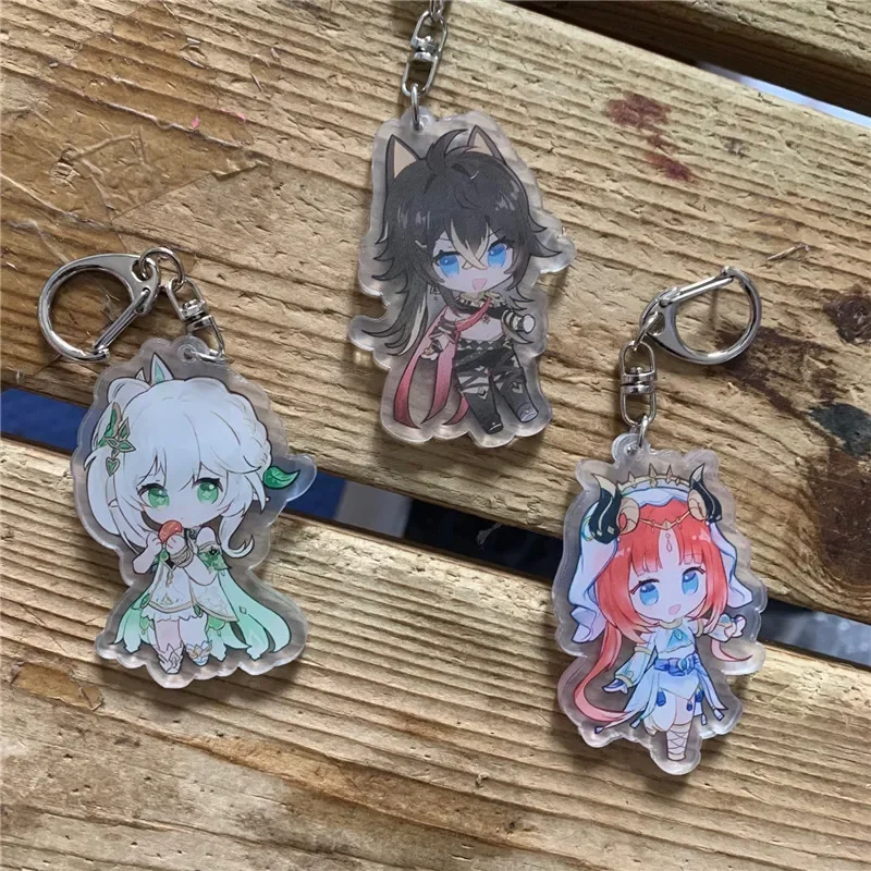 Anime Keychain Genshin Impact  Collei Dori Nilou Acrylic Keyring strap Figure Hanging Accessories 6cm