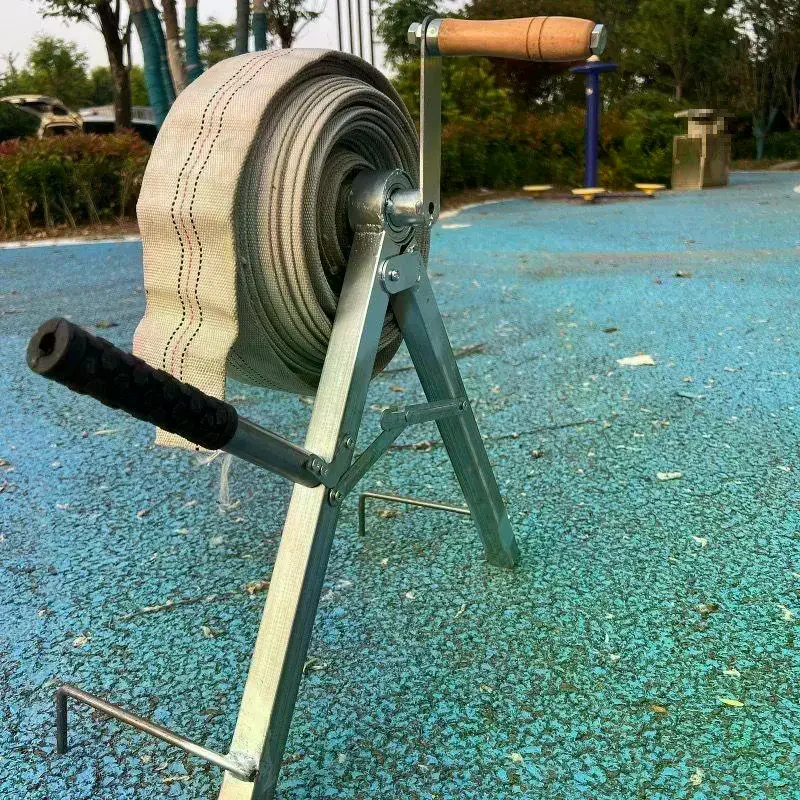Hose Reel Machine Manual Fire Water Pipe Winder Foldable Agricultural Irrigation Artifact Winding Rack Portable