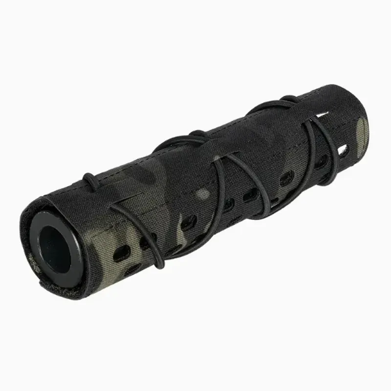 Upgrade Tactical Airsoft Suppressor Cover Adjustable CS Camouflage Protective Cover Barrel Protector Cover for Hunting Shooting view 4