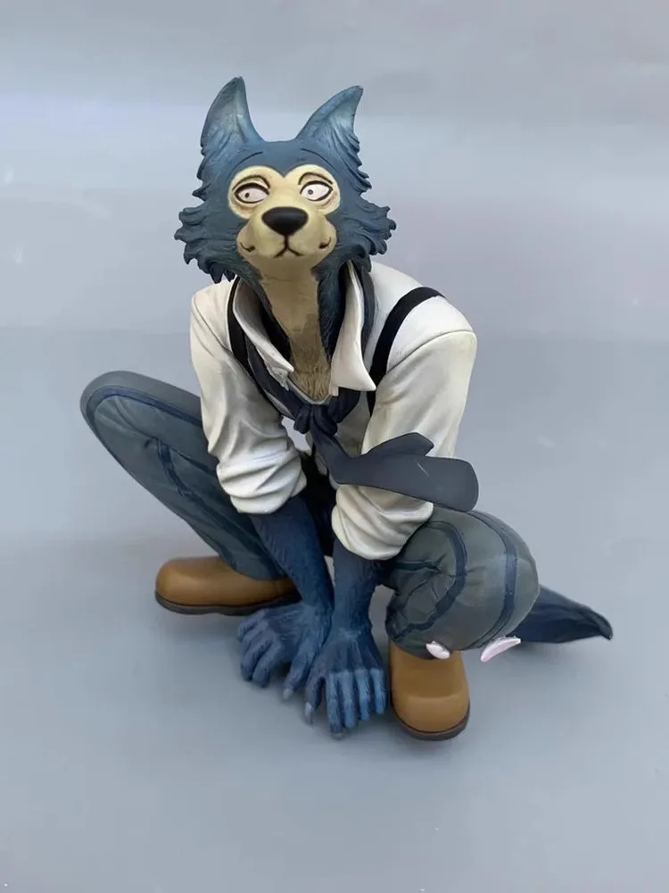 BEASTARS Legoshi Anime Figure Toys Timber Wolf Legosi PVC Action Figure Toys Squatting Collectible Model Doll Gift 17cm