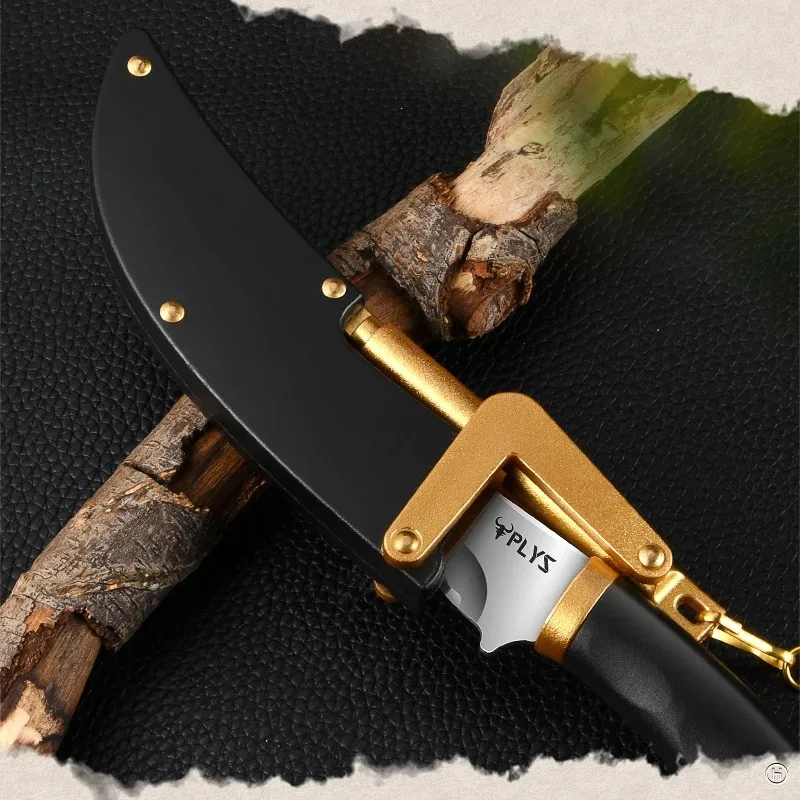 BAKULI 1pc Stainless Steel Pocket Knife, Sharp Paring Knife, Outdoor Straight Fruit Knife, Kitchen Fruit Knife, Field Emergency
