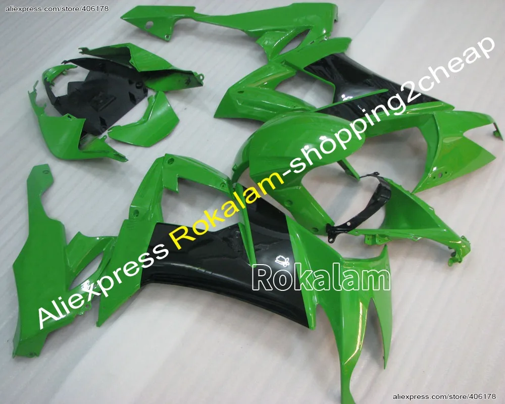 

ZX-10R 08 09 10 For Kawasaki Ninja Fairing ZX10R 2008 2009 2010 Green Motorcycle Body Part Fairing (Injection molding)