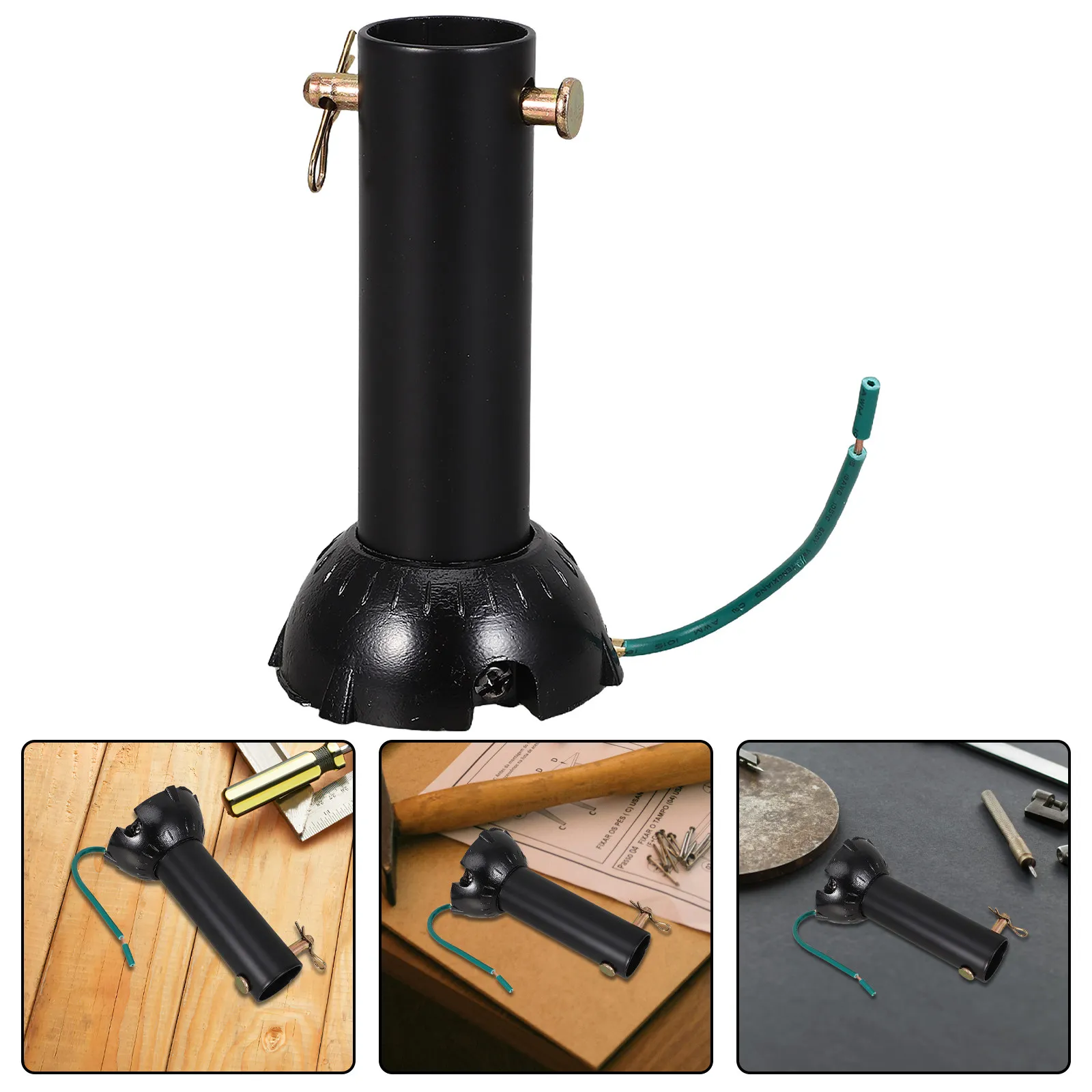 Ceiling Fan Extension Downrod Black 4 Inch Non-Threaded with Suspension Ball for High Ceiling Industrial Modern Living Room