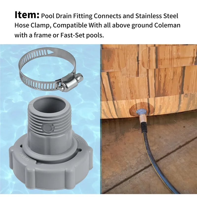 

NALFI-Сливный фитинг для бассейна соединяет подходит для бассейнов, внутренний диаметр 1,5 дюйма, подключение к нижней части бассейна, наружный диаметр 1 дюйм, замена