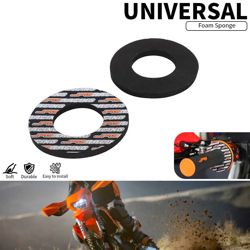1 Pair Universal Motorcycle Grip Donuts Foam Sponge Anti Blister Rings For Honda Yamaha Kawasaki Suzuki Surron Dirt Bike E-bikes