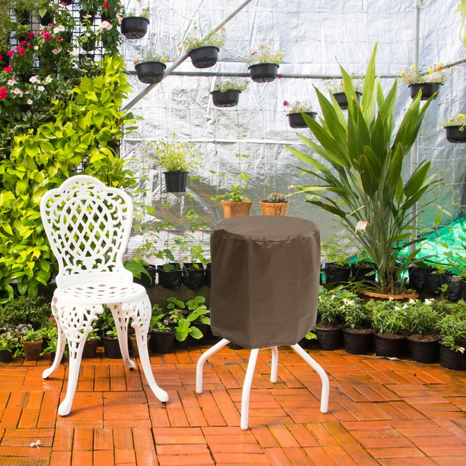 

Covers Waterproof Furniture Outdoor Lawn Tea Table Garden 190 Silver Coated Polyester for
