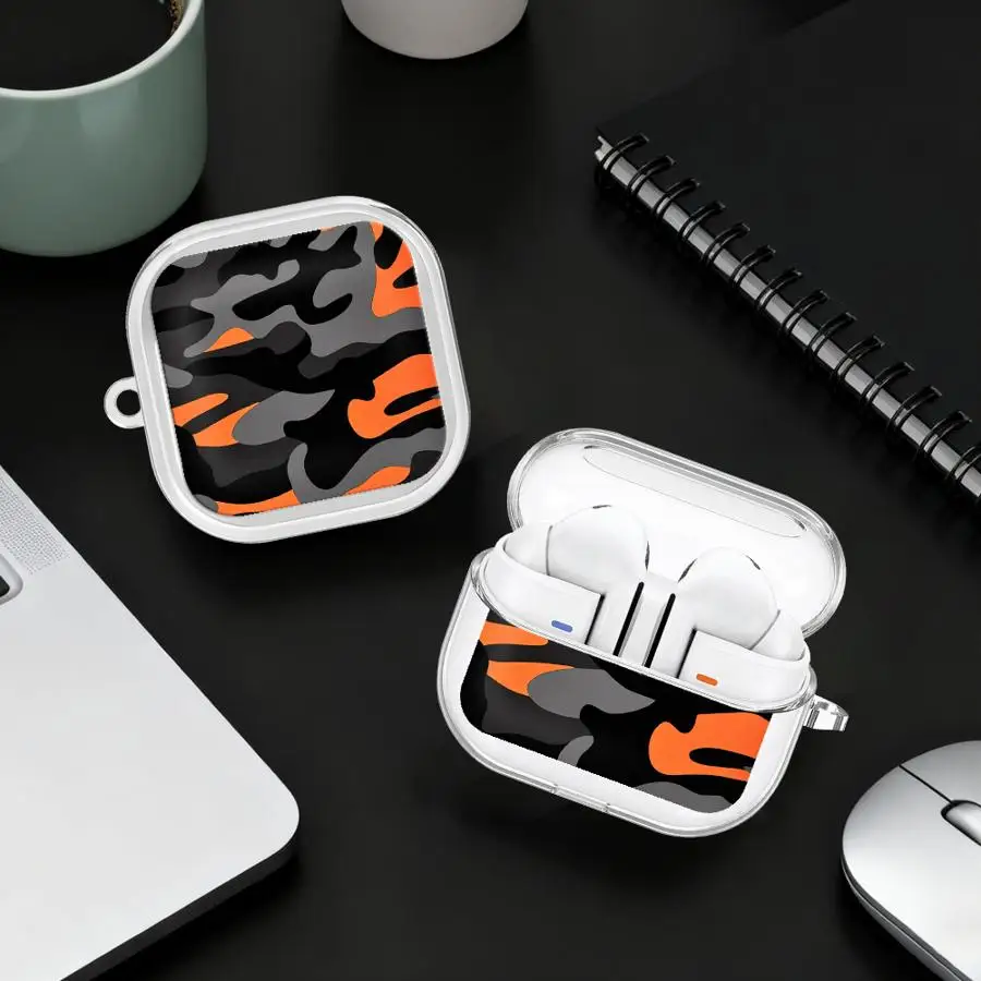 

Fashion Art Patterns Case For Samsung Galaxy Buds 3 FE 2 2Pro Live 4 Pro 3Pro 4Pro Clear Earphone Cases Cover With Hook