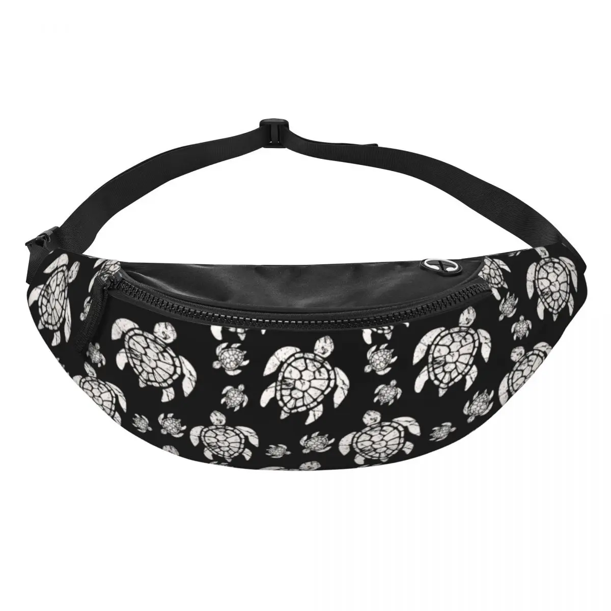 Custom Ocean Sea Turtle Fanny Pack Men Women Casual Crossbody Waist Bag for Hiking Phone Money Pouch
