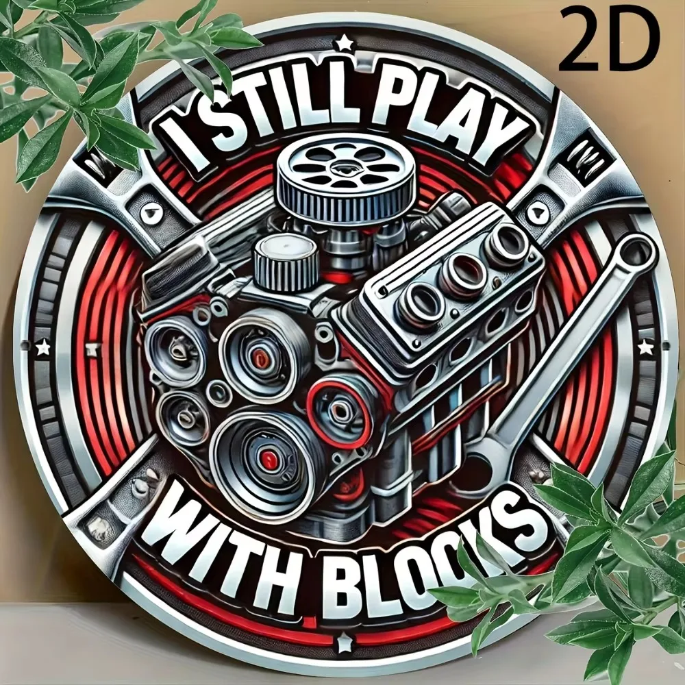 'I Still Play with Blocks' Durable Vintage Aluminum Sign - R